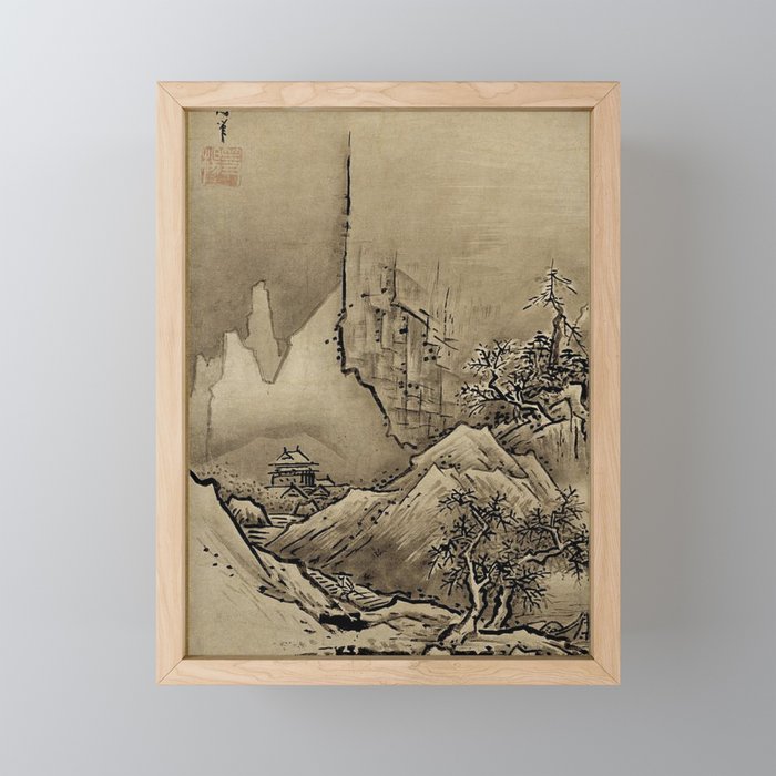 Sesshu Toyo Landscape of Four Seasons Framed Mini Art Print