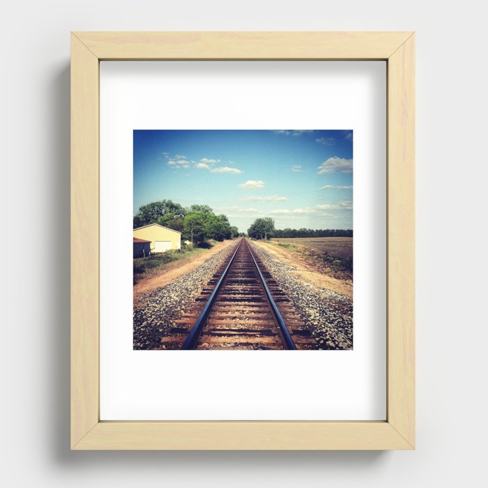 Railroad Tracks Recessed Framed Print