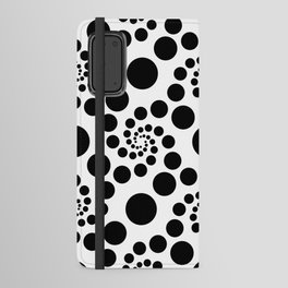 Black and White Dots Pattern Design Android Wallet Case