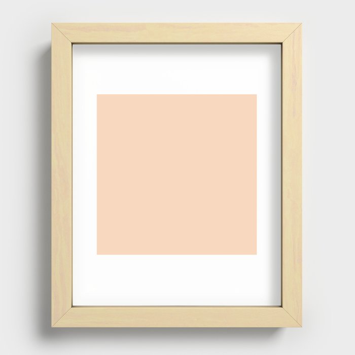 Soft Peach Recessed Framed Print