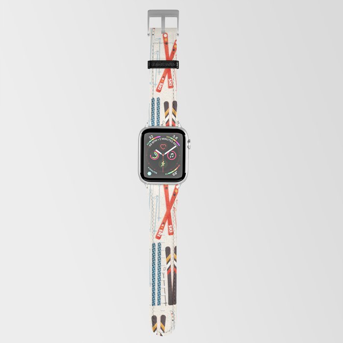 Retro Ski Illustration Apple Watch Band