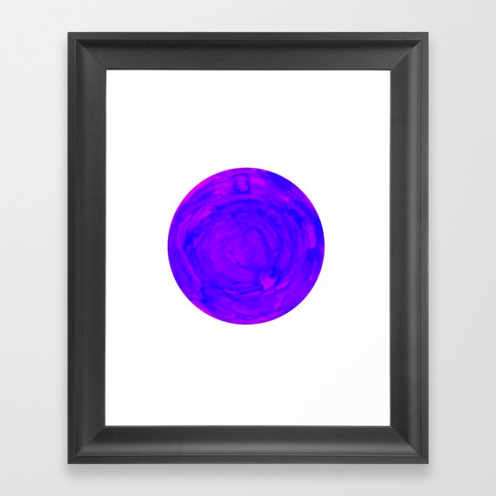 purple pink watercolor swirl sphere Framed Art Print