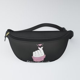 Gamsahabnida Korean Heart K Pop Heart Finger Fanny Pack