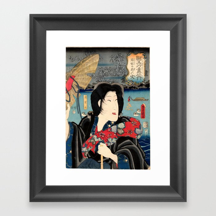 The Flames of Passion (Utagawa Kunisada) Framed Art Print