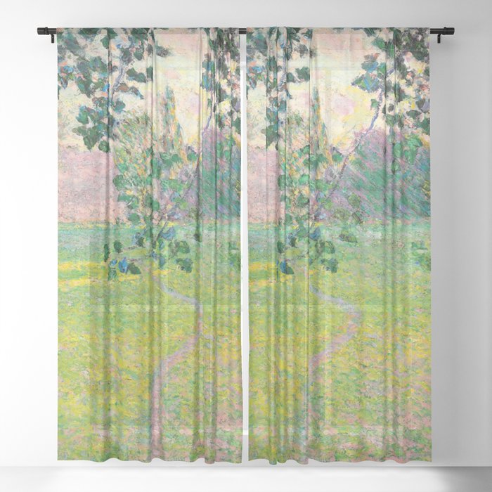 Claude Monet "Paysage de matin" (1888) Sheer Curtain