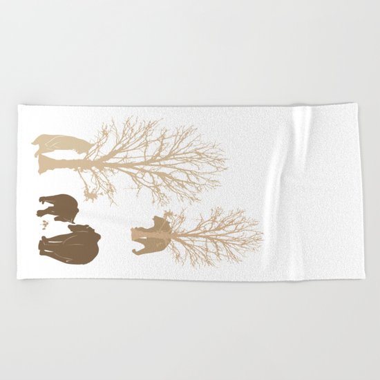 Morning Bears In The Woods No. 2 Beach Towel