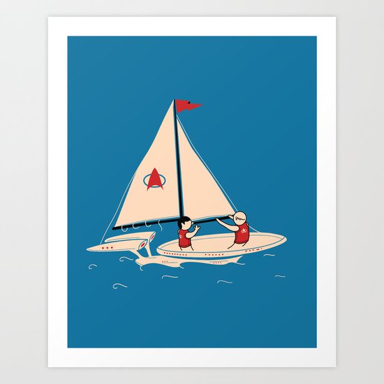 Sailing Towards Future Unknowns Art Print
