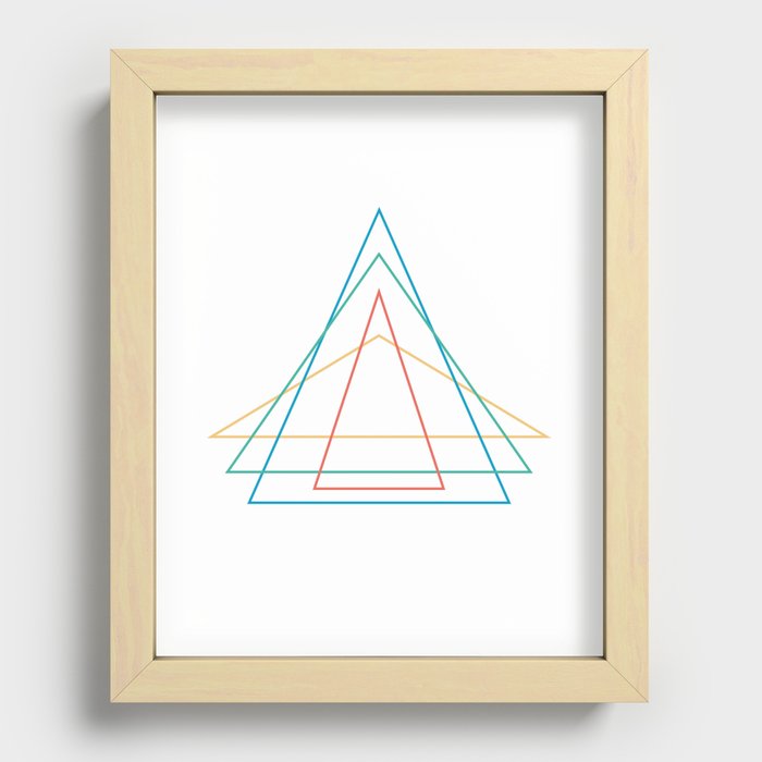 4 triangles Recessed Framed Print