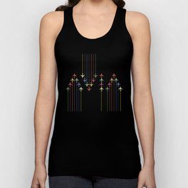 Colorful Aviation Plane Silhouettes Tank Top