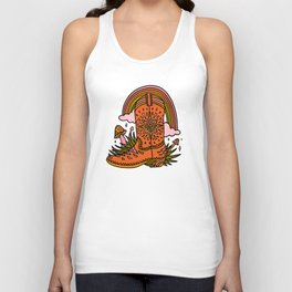 Leo Cowboy Boots Unisex Tank Top