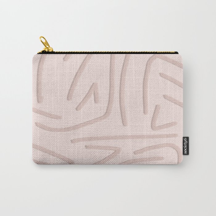 Pink squiggles with blush background Carry-All Pouch