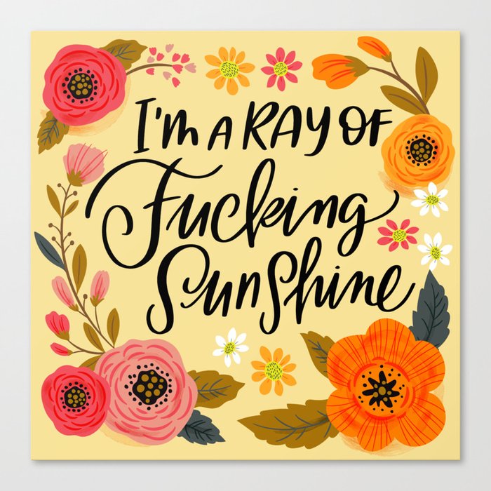 Pretty Swe*ry: I'm a Ray of Fucking Sunshine Leinwanddruck Pretty Swe*ry: I'm a Ray of Fucking Sunshine Leinwanddruck