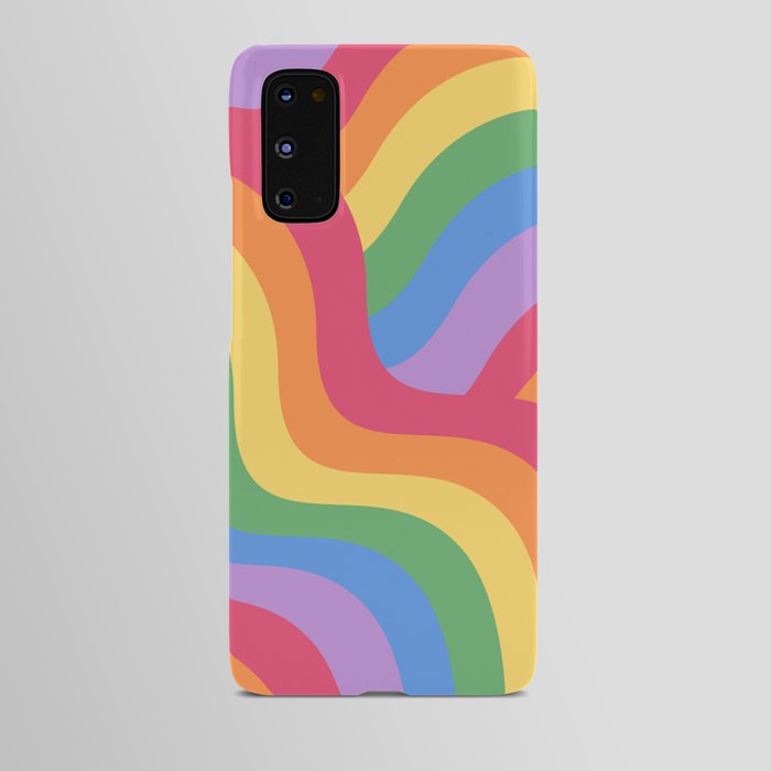 PRIDE Flag Rainbow Retro Swirls III Android Case
