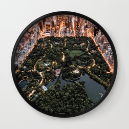 Central Park New York Wall Clock | Photo, Panorama, Ny, Manhattan, United, Urban, Newyorker, Digital, Cityscape, Color 