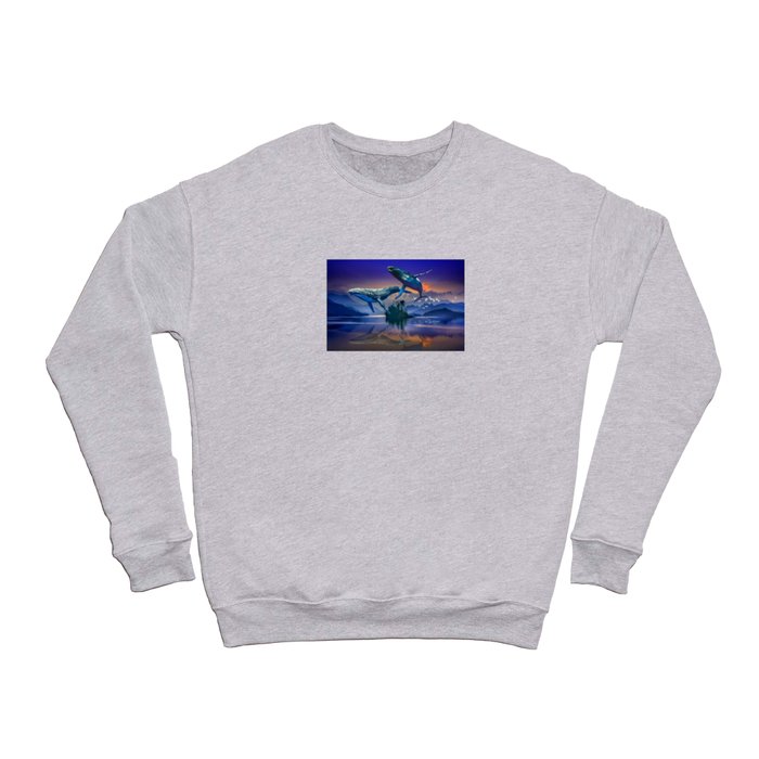 Spirit Whales Dancing Crewneck Sweatshirt