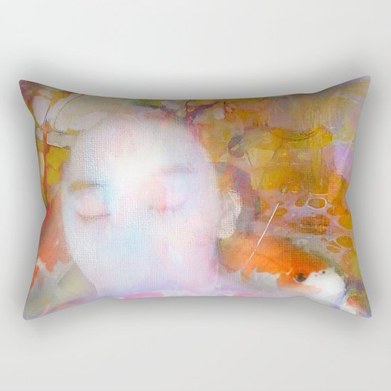 Sleeping with fish Rectangular Pillow