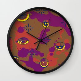 U-Watching Design  Wall Clock | Camouflagepattern, Pop Art, Graphicdesign, Contemporaryart, Pattern, Eyes, Ancestors, Popaesthetics, Graphic Design, Abstract 