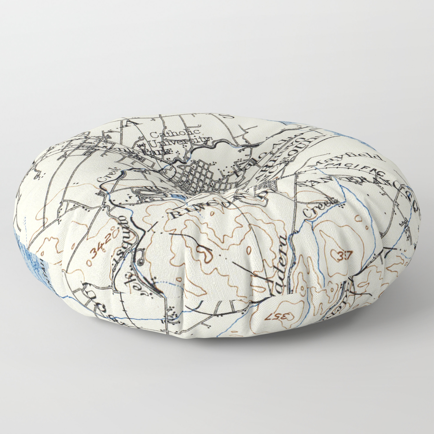 Vintage Map Of Palo Alto California 1899 Floor Pillow