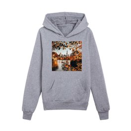 Autumn Fall in Central Park in New York City Kids Pullover Hoodies