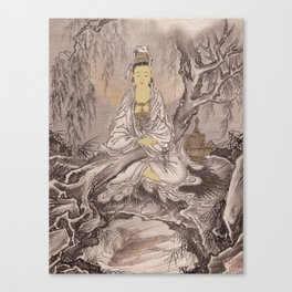 White-Robed Kannon 1887 Canvas Print | Tao, Taoist, Budist, Buddha, Painting 