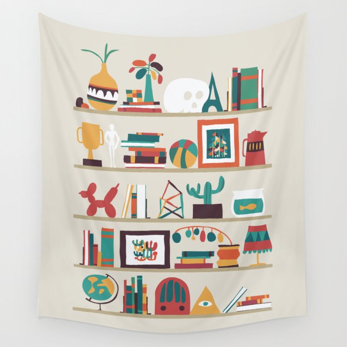 The shelf Wall Tapestry
