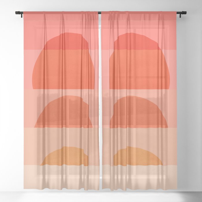 Abstraction_SUNRISE_Minimalism_ART_001 Sheer Curtain