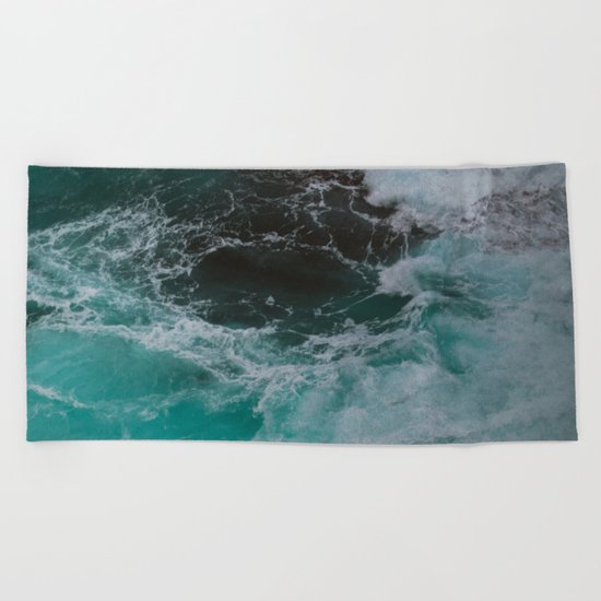 Big Sur Waves Beach Towel