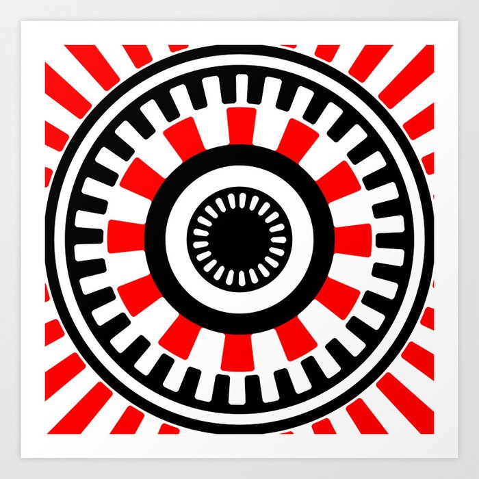 Red Black White Geometric Abstract Art Print By Game Of Thrones