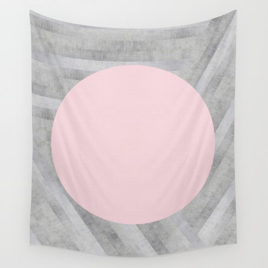 Gray and pink stone Wall Tapestry