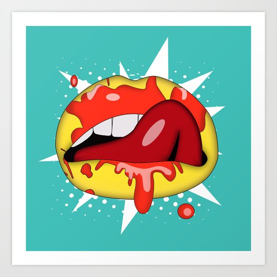 sexy lips Art Print