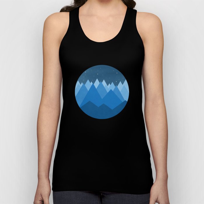 Abstract landscape in blue Tank Top
