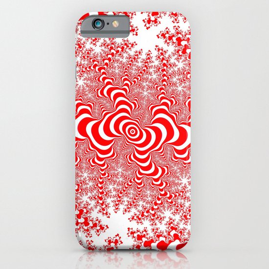 red and white fractal iPhone & iPod Case