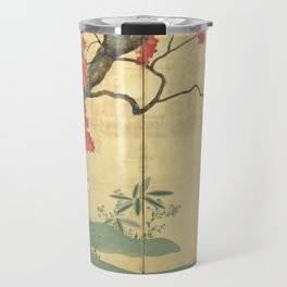 Maple Tree Japanese Edo Period Six-Panel Gold Leaf Screen Travel Mug