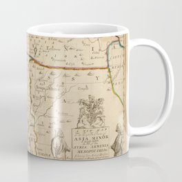 Vintage Map Print - Map of the Middle East: Turkey, Syria, Iraq, Israel etc. (1712) Coffee Mug
