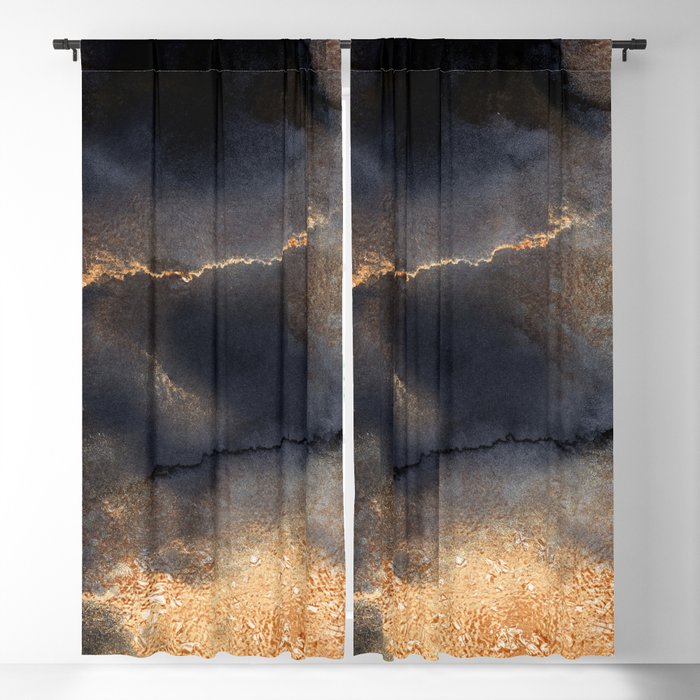 Thunder Watercolor Galaxy Marbled Night Blackout Curtain
