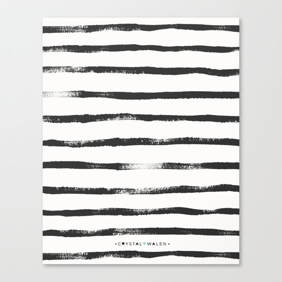 Thin Brush stripe Canvas Print