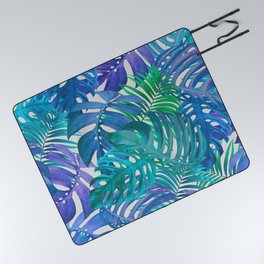 Exotic Palm Leaves Picnic Blanket