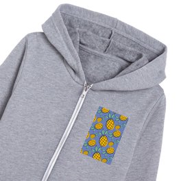 Pineapple Pattern Kids Zip Hoodie