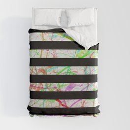 Marble, Stripes And Colour Duvet Cover