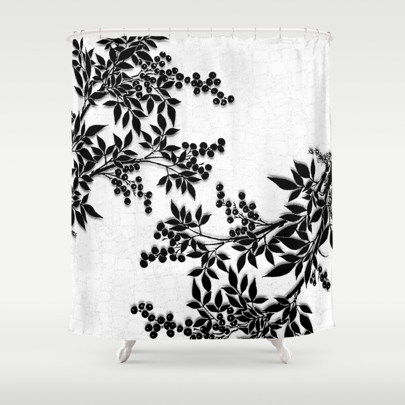 Black Toile Shower Curtain - Mobroi.com Black Toile Shower Curtain - Mobroi.com