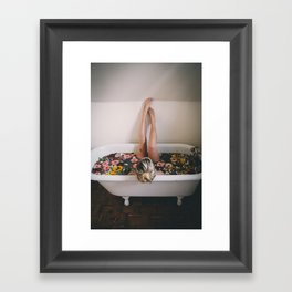 Flower Bathtub Framed Art Print