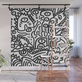 Black and White Street Art Graffiti King's Party Wall Mural