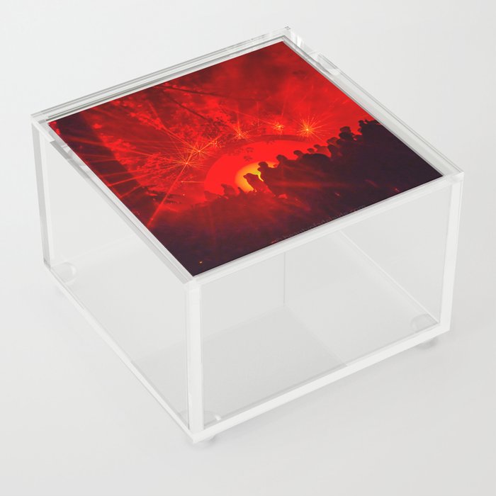 "On fire" - Light cycles laser light show Adelaide South Australia Acrylic Box