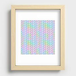Holographic Mermaid Scales Pattern Recessed Framed Print