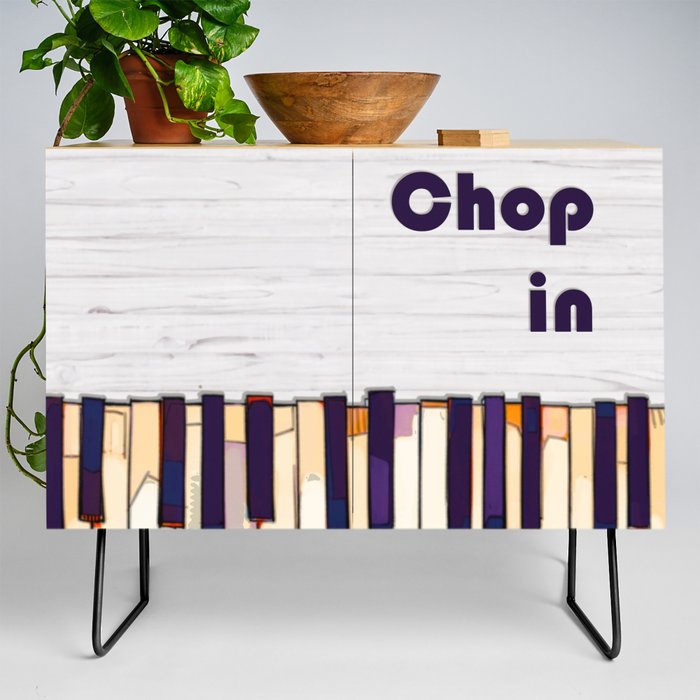Funny Chopin and piano for classical music lover Credenza