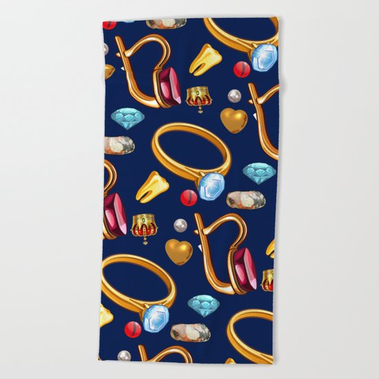 gold party Beach Towel