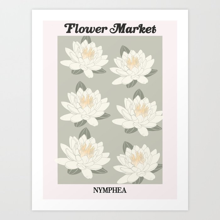 flower market / nymphea Art Print