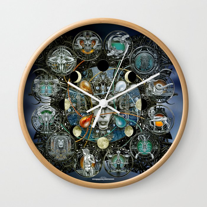 "Astrological Mechanism - Zodiac" Wall Clock