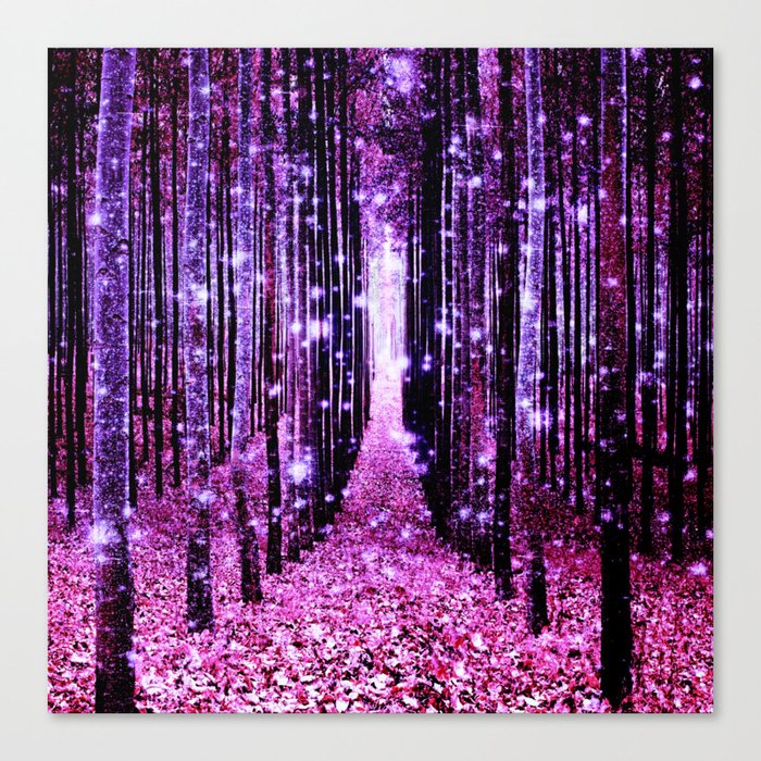 Magical Forest Pink & Purple Canvas Print
