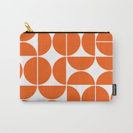 Mid Century Modern Geometric 04 Orange Carry-All Pouch